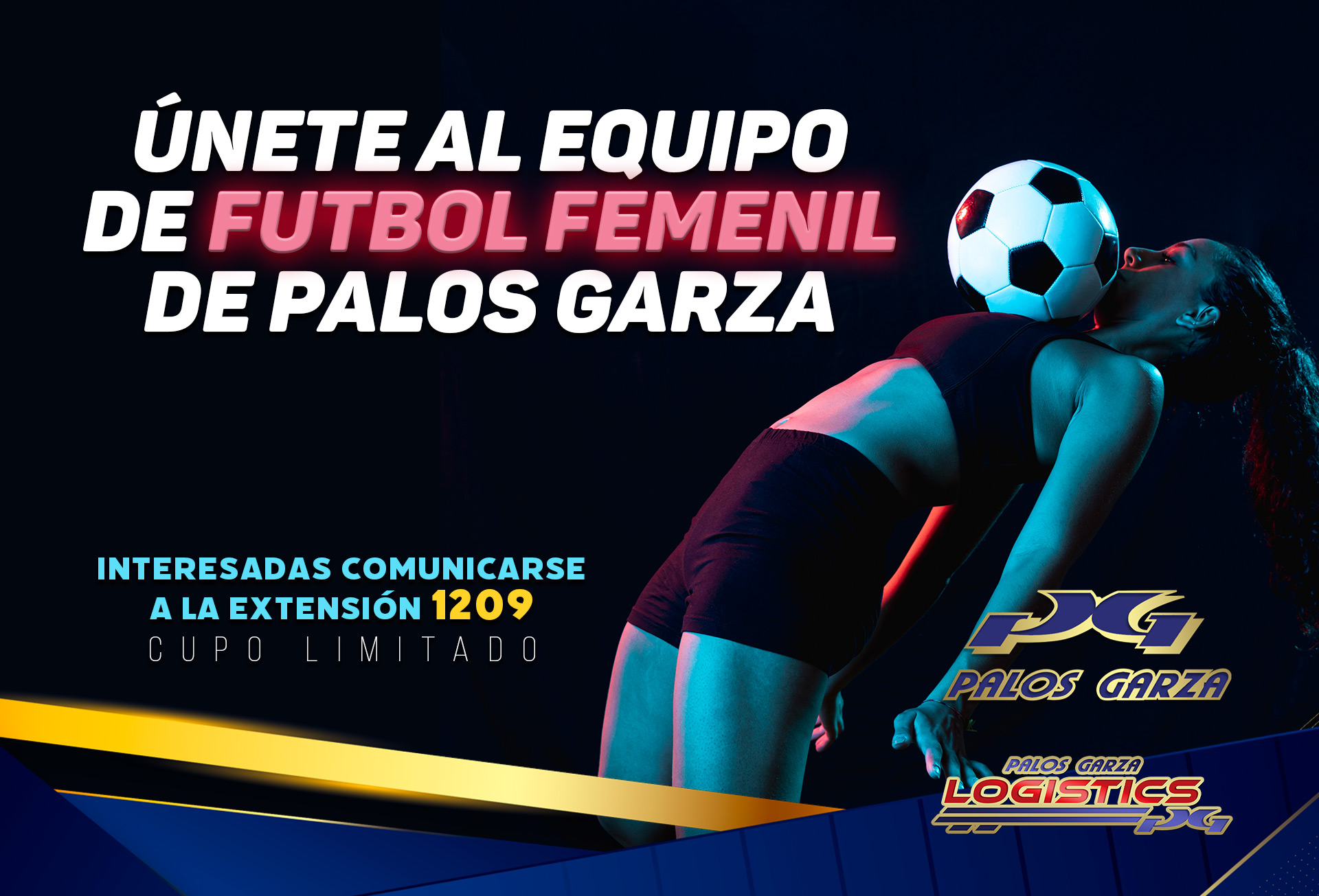 Únete al equipo de fútbol femenil PG 